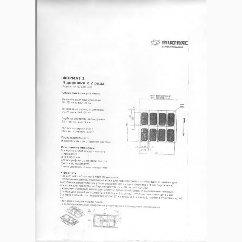 Фото 4. Термоформер Multivac R245 в комплекте с этикетировщиками и двумя типами форм